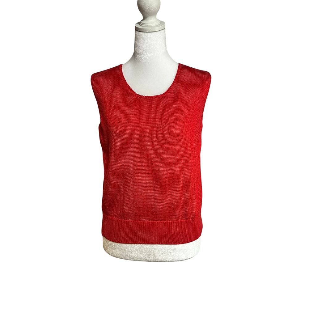 Vintage red Fia Italia handloomed sweater tank top